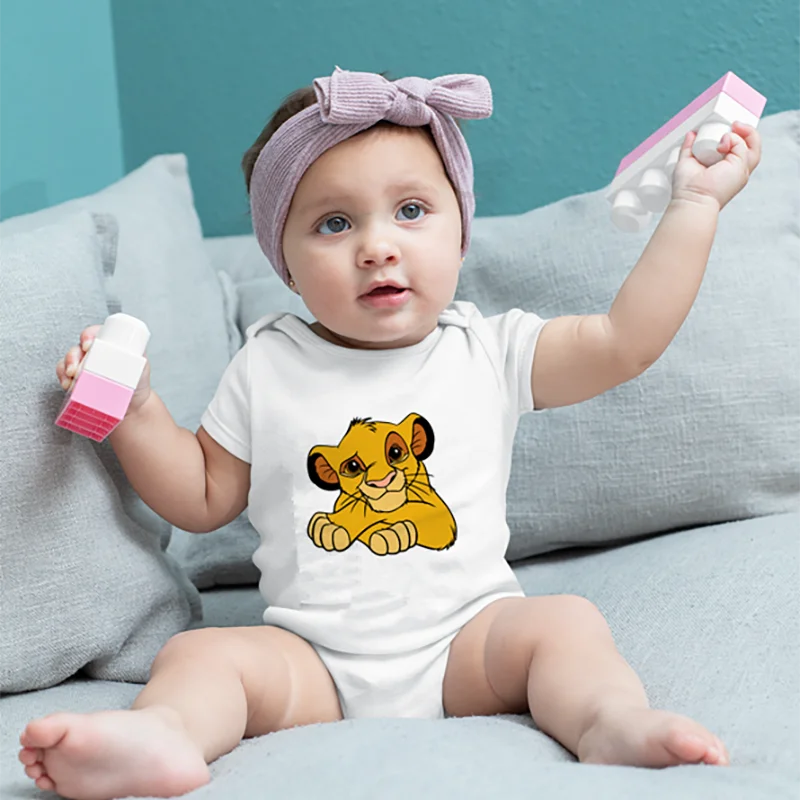 Monos de verano para bebés, ropa bonita con dibujos animados de Simba del Rey León, triangulación de envíos