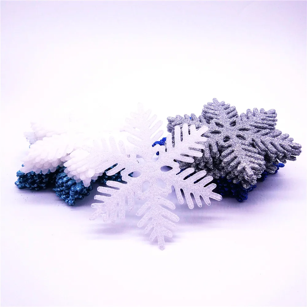 Вечерние украшения в виде снежинок из мультфильма «Холодное сердце», 4 цвета, набор пластиковых рождественских украшений, украшение для рождественской елки, свадебное украшение