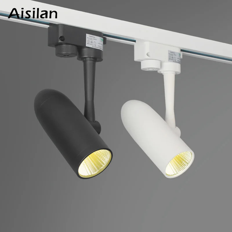 Aisilan Светодиодный лампа, крепление к рейке потолочные точечные удара AC85-260V 7 W для жизни дома магазин офис выставка коммерческой освещения