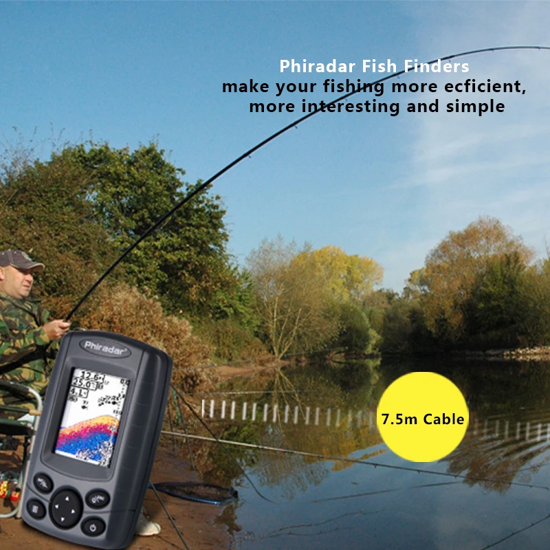 Phiradar FF188N Duel луч портативный цветной ЖК прибор для обнаружения эхолокатор