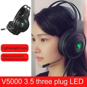 

Headphones V5000 7.1 USB Wired Game Headset Professional Earphones Gamer For Laptop Voice Mic Computer Control Dropshipping F9M8