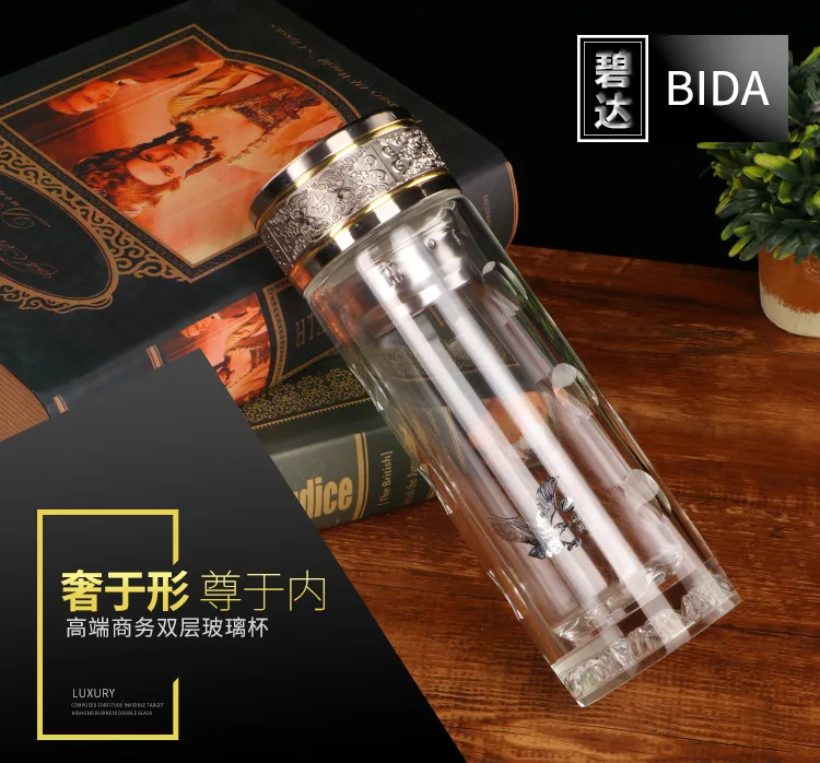 Zhi li двухслойный боросиликатный прозрачный стакан Yongkang производители 2019 новый стиль стеклянная Подарочная кружка Логотип Настраиваемый