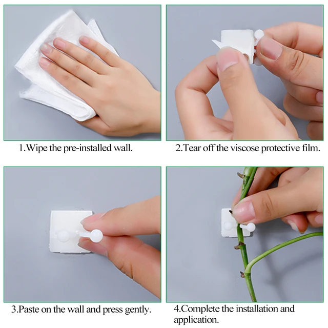 100Db-Os Önálló Növényi Mászó Fali Rögzítő Klipek Otthoni Szőlő Lógó Tartó Horog Dekoráció Az Kerti Falra Ragasztott Horoghoz - Image 5