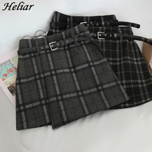 HELIAR элегантные Клетчатые Шерстяные шорты с карманами женские