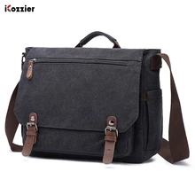 Сумка-мессенджер для ноутбука 14,1 15,6 дюймов, Холщовая Сумка через плечо, водонепроницаемая кожаная сумка-портфель для школы/бизнеса/мужчин