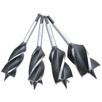 

Promotion--4Pcs Twist Drill Bit Set Wood Fast Cut Auger Carpenter Joiner Tool Drill Bit for Wood Cut Suit for Woodworking