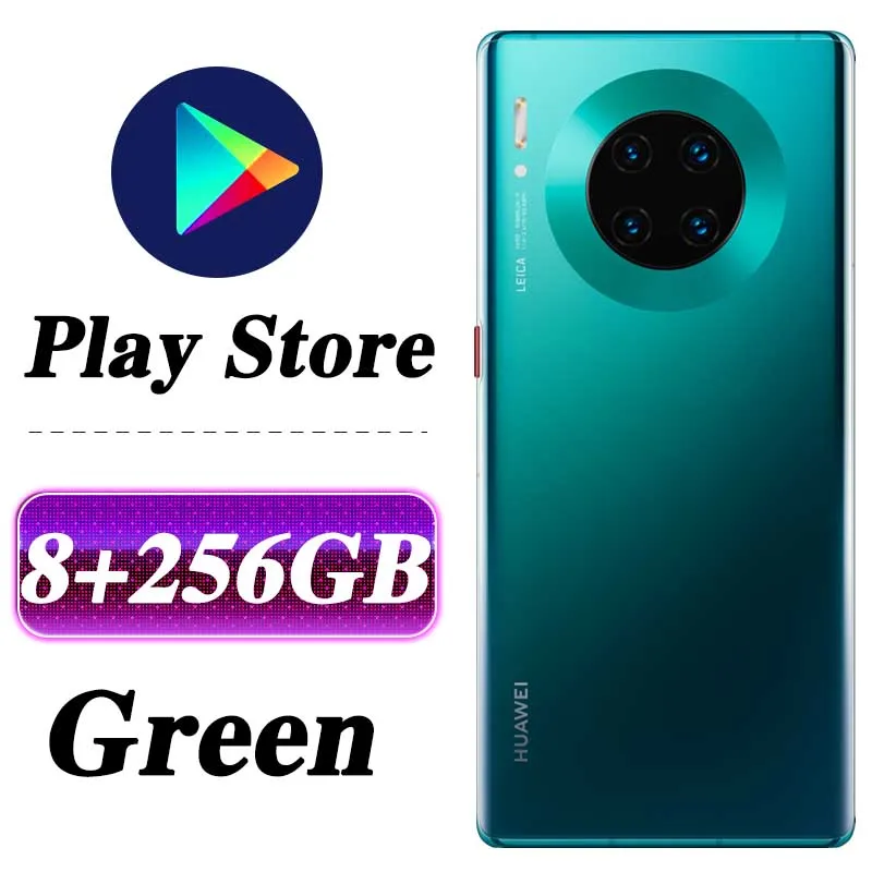 HUAWEI mate 30 Pro мобильный телефон 6,53 дюймов Kirin 990 Восьмиядерный Android 10 Встроенный датчик жестов Google play - Цвет: 8G 256G Green