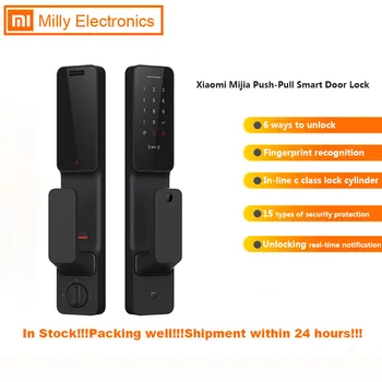 

Xiaomi Mijia Push-Pull Smart Door Lock With Fingerprint Sensor Passpord NFC Bluetooth Unlock APP Control Intelligent Linkage