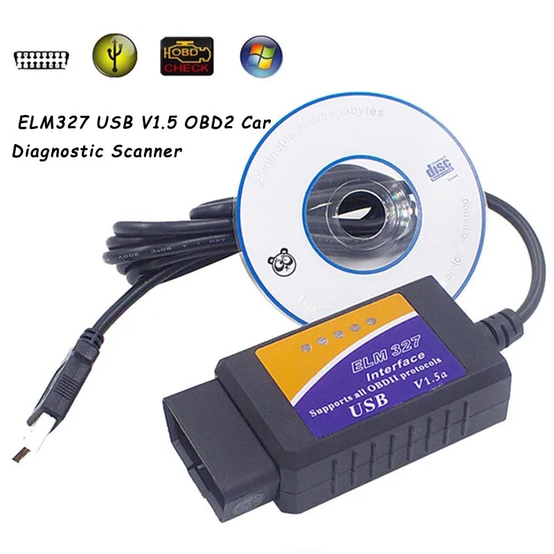 ELM 327 V1.5 OBD 2 ELM327 USB интерфейс CAN-сканер шины кабель диагностического прибора код поддержка OBD-II протоколы ELM 327 V1.5 OBD 2 ELM327 USB интерфейс CAN-сканер шины кабель диагностического прибора код поддержка OBD-II протоколы