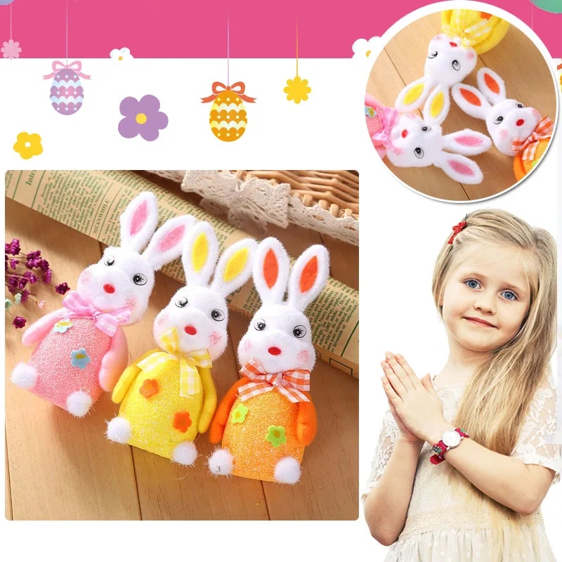 Пасхальное яйцо кролик DIY пасхальные яйца игрушки Куклы Детские вечерние украшения