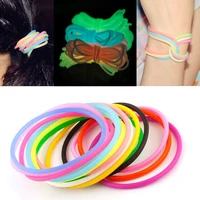 Vendita calda Candy Color 1PC accessori per capelli di alta qualità fascia per capelli elastica fluorescenza braccialetti in corda per capelli in Silicone