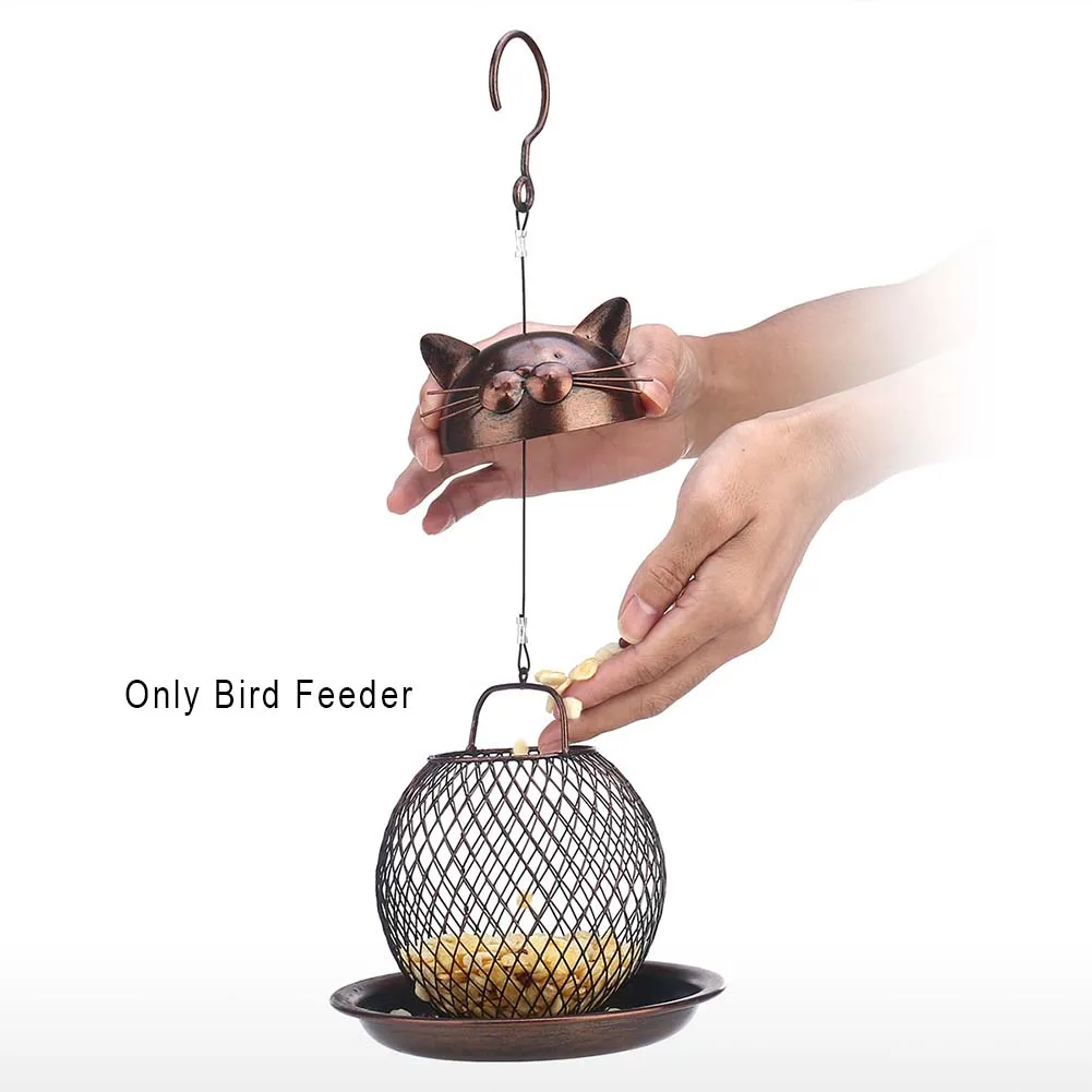 Iron Cat Shaped Outdoor Handmade Hanging Gift Antique Villa