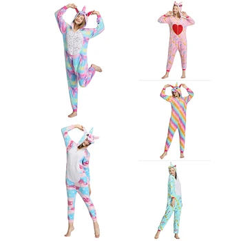 

Animal Unicorn Kigurumi Pajamas for Women Men Pajamas Adult Cartoon Winter Unisex Soft Fancy Anime Flannel