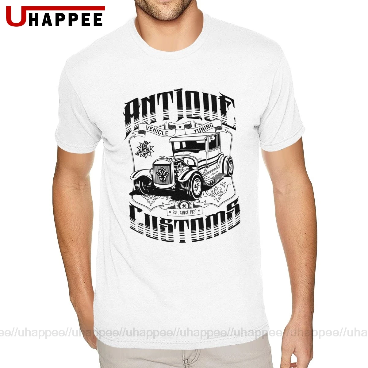 Мужская хлопковая футболка с коротким рукавом и круглым вырезом | одежда