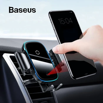 

Baseus 15W Wireless Car Charger for IPhone 11Pro Samsaung Fast Wireless Charging Intelligent Infrared Qi Wireless Charger