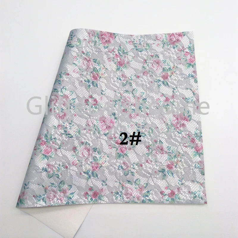 Glitterwishcome 21X29 см А4 Размер искусственная кожа ткань, синтетическая кожа, кружева с принтом розы искусственная кожа листы для бантов, GM399A