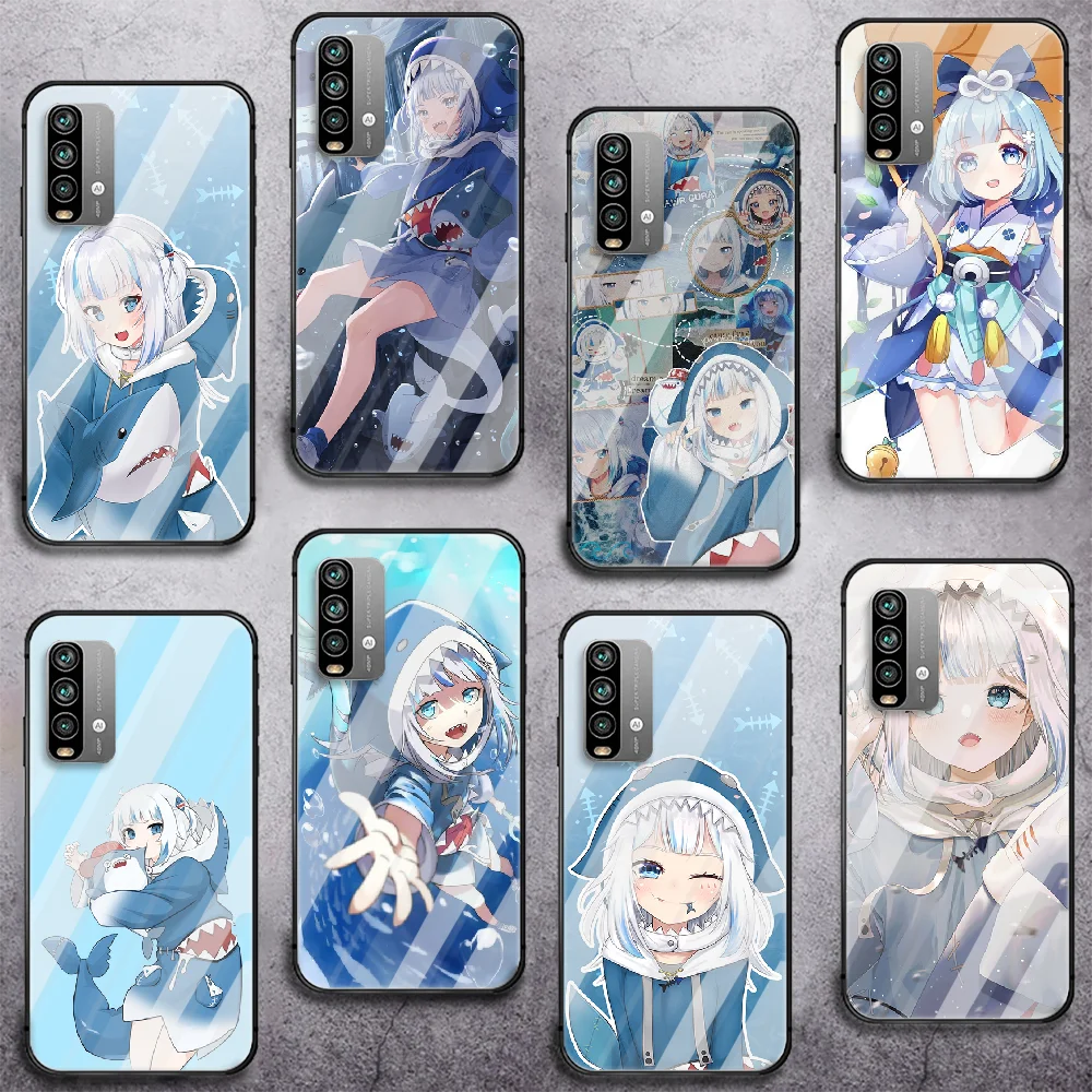 Gawr Gura shark vtuber anime чехол для смартфона из закаленного стекла Xiaomi Redmi Note 7 8 9 10 K 30 40 S A C T