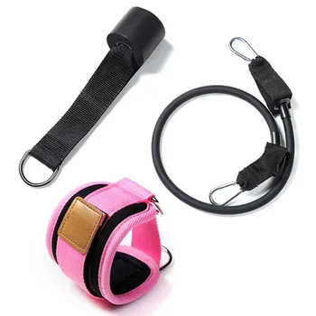 

W Yoga Resistant Band Door Pull Rope Fittings Butt Lift Exercise Elastic Band With Foot Ring Buckle Ankle Strap Set Sport