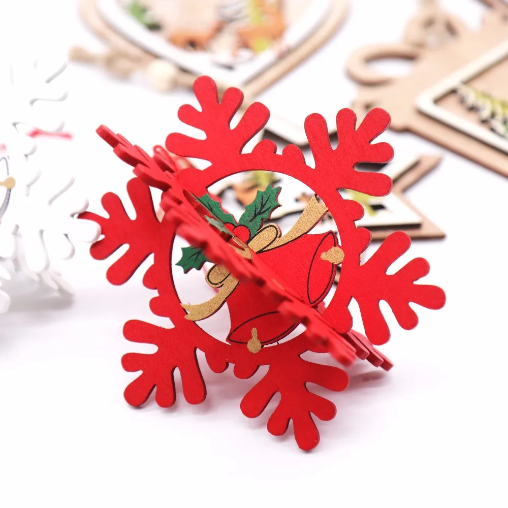 Рождественский кулон Снеговик игрушка кукла дерево подвески 3D Снежинка