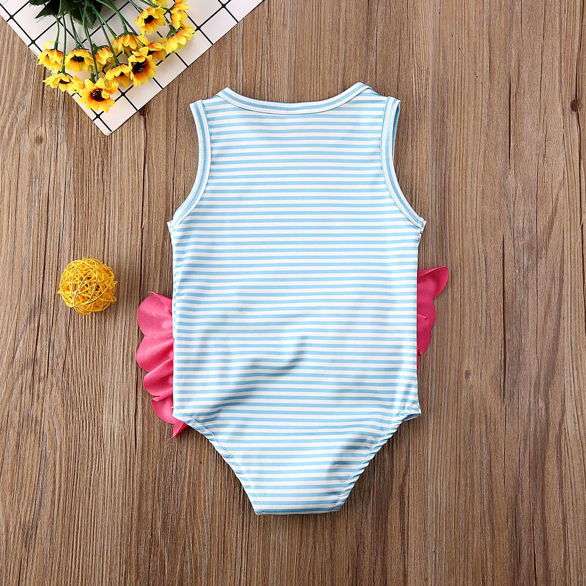 0-5Y Baby Girls Swimwear Kids Bikini 2022 Summer Swan Swimsuit Children Baby Beachwear Girls Bathing Suits - 4