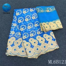 LIULANZHI высокое качество Riche парча ткань в нигерийском стиле 7 ярдов Ткань для шитья высокого качества африканский Базен ML6B121