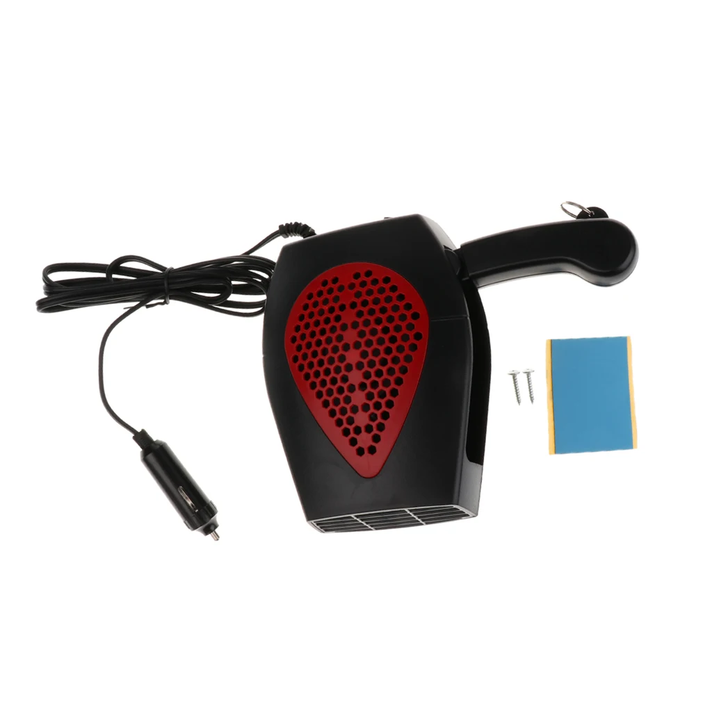 24V Car Truck Auto Heater Hot & Cool Fan Windscreen Window Demister Black