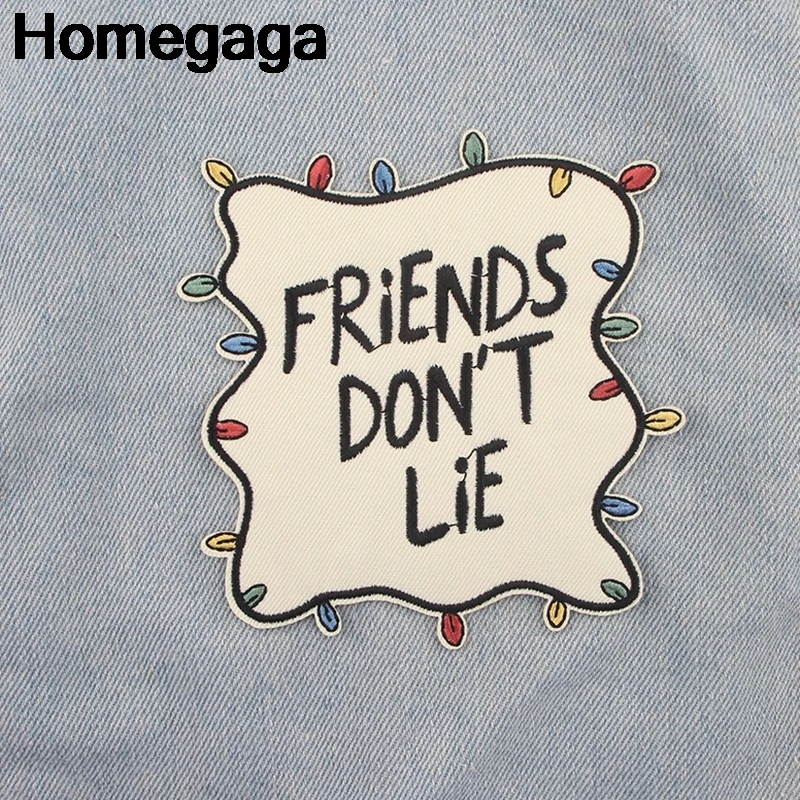 

10pcs/lot Homegaga Stranger things applique patches diy iron on para shoe jeans shirt clothes stickers embroideried badges D2274