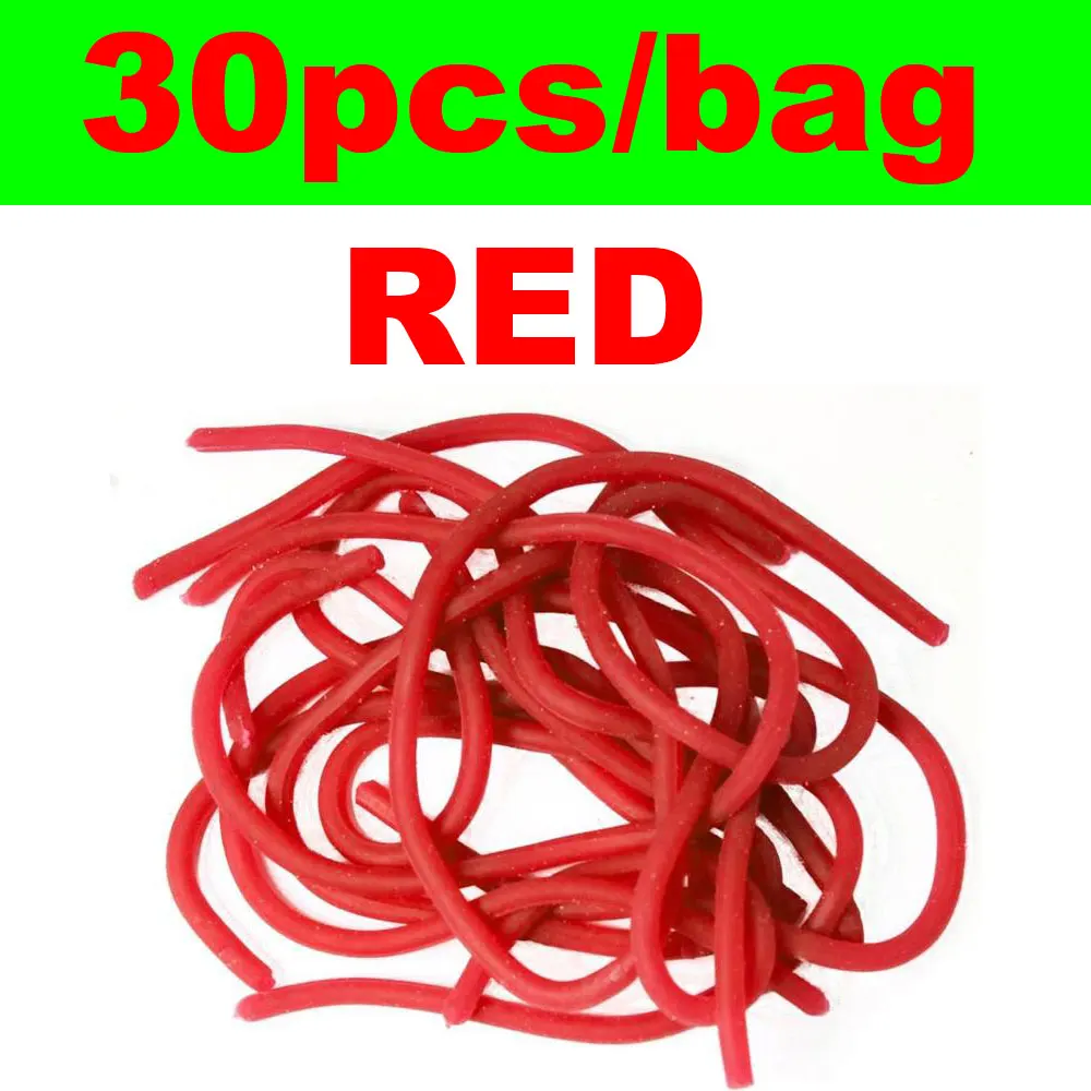 Red 30 шт./упак. Дергунчик червей для завязывания Нимфы, креветки, личинками, Сан-Хуан, черви материал для Вязания Мушек Рыболовные наживки - Цвет: Red