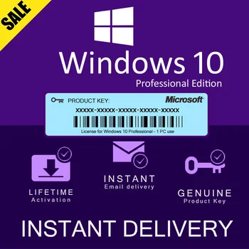 

Microsoft Windows 10 Pro Key 32/64 bit Global online activate Lifetime activation Support reinstall Licensed Home Commercial Use