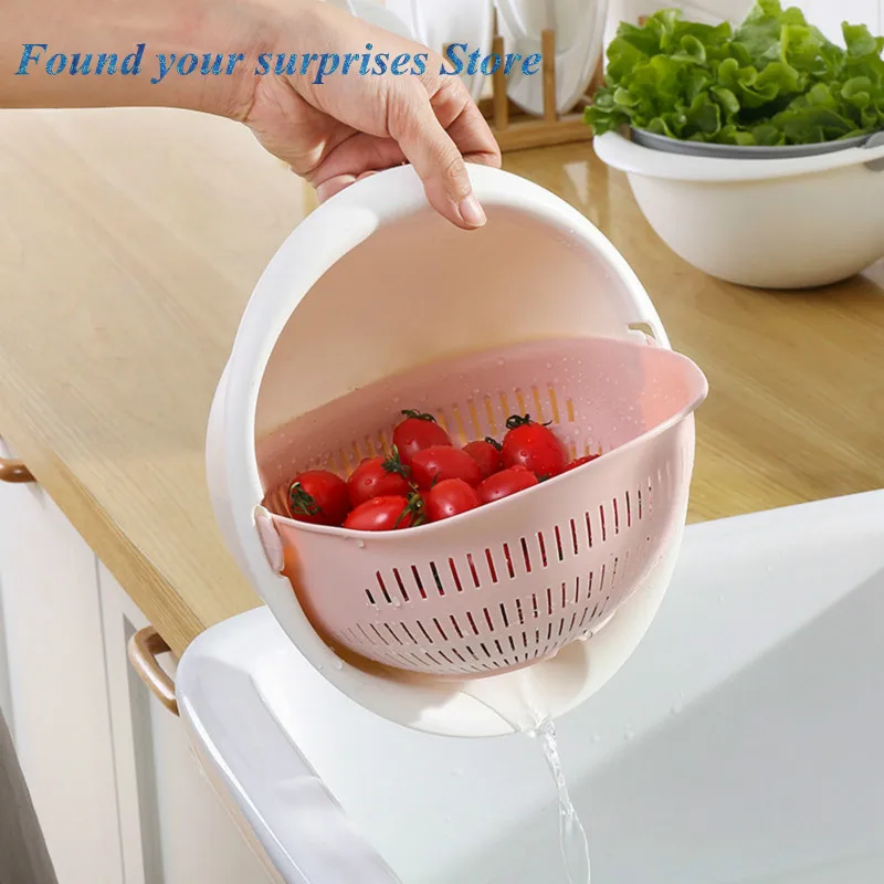 

Multifunctional Kitchen Drainage Basket Rice Filter Basket Kitchen Screen Noodles Vegetable and Fruit Cleaning Basket