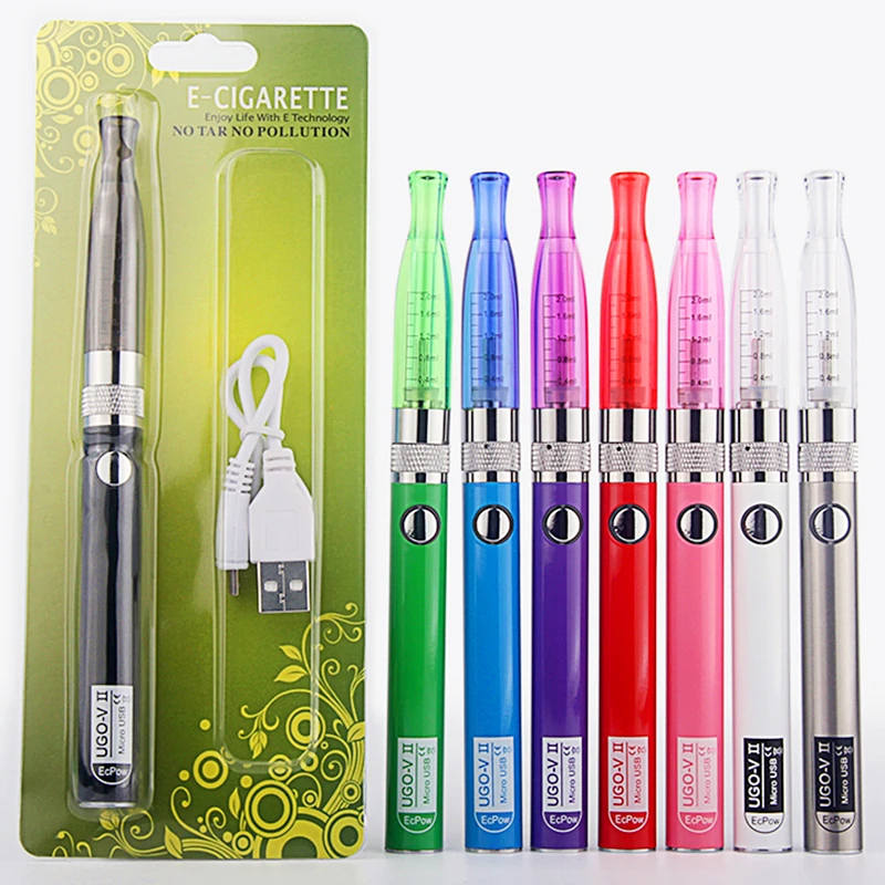 Kit de cigarrillos electrónicos ego ugo v ii, batería de 650mah con atomizador gs H2, cigarrillo electrónico, vaporizador