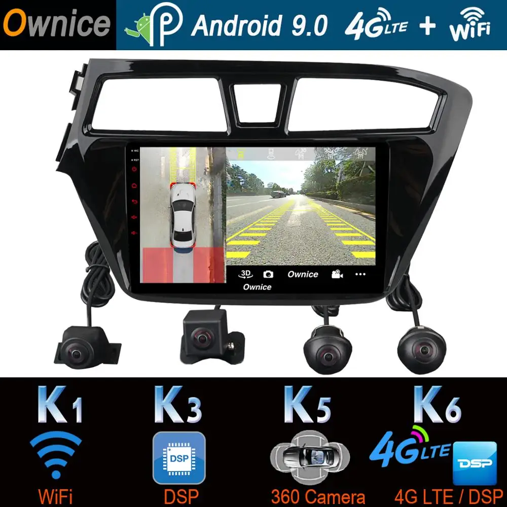 360 ° панорамный Android 9 0 8 ядер 4G + 64G GPS-навигация Радио CarPlay SPDIF DSP автомобильный