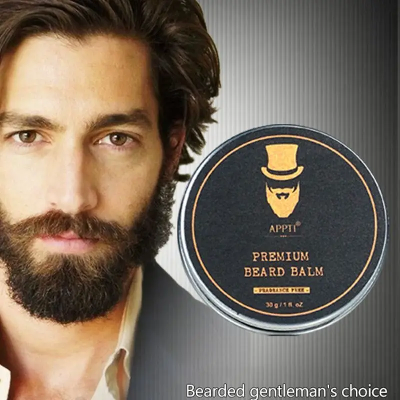 

30g Natural Plant Extract Man Beard Oil Balm Gentleman Mustache Nourishing Moisturizing Smoothing Conditioner