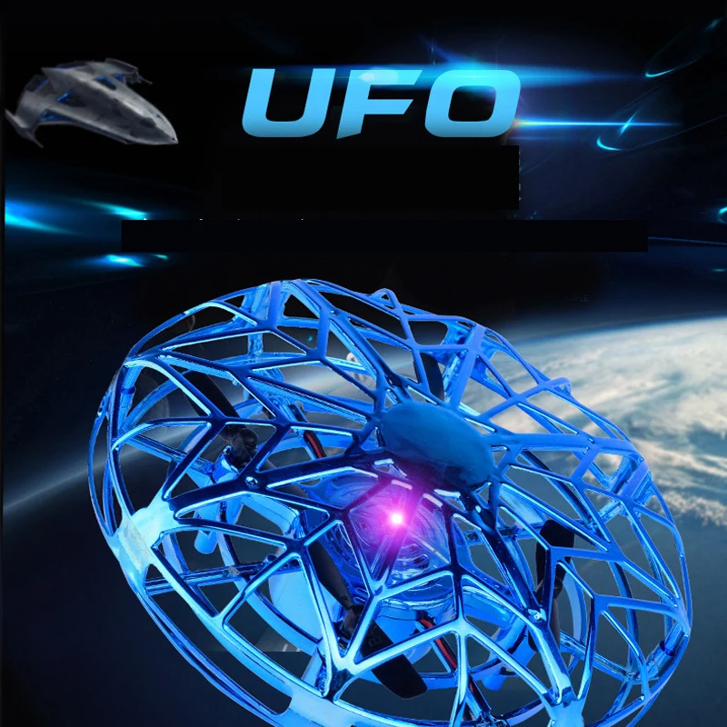 

Mini UFO Drone RC Helicopter Anti-collision Magic Hand Flying UFO Helicopter Induction Aircraft LED Drone Quadcopter UFO Toys