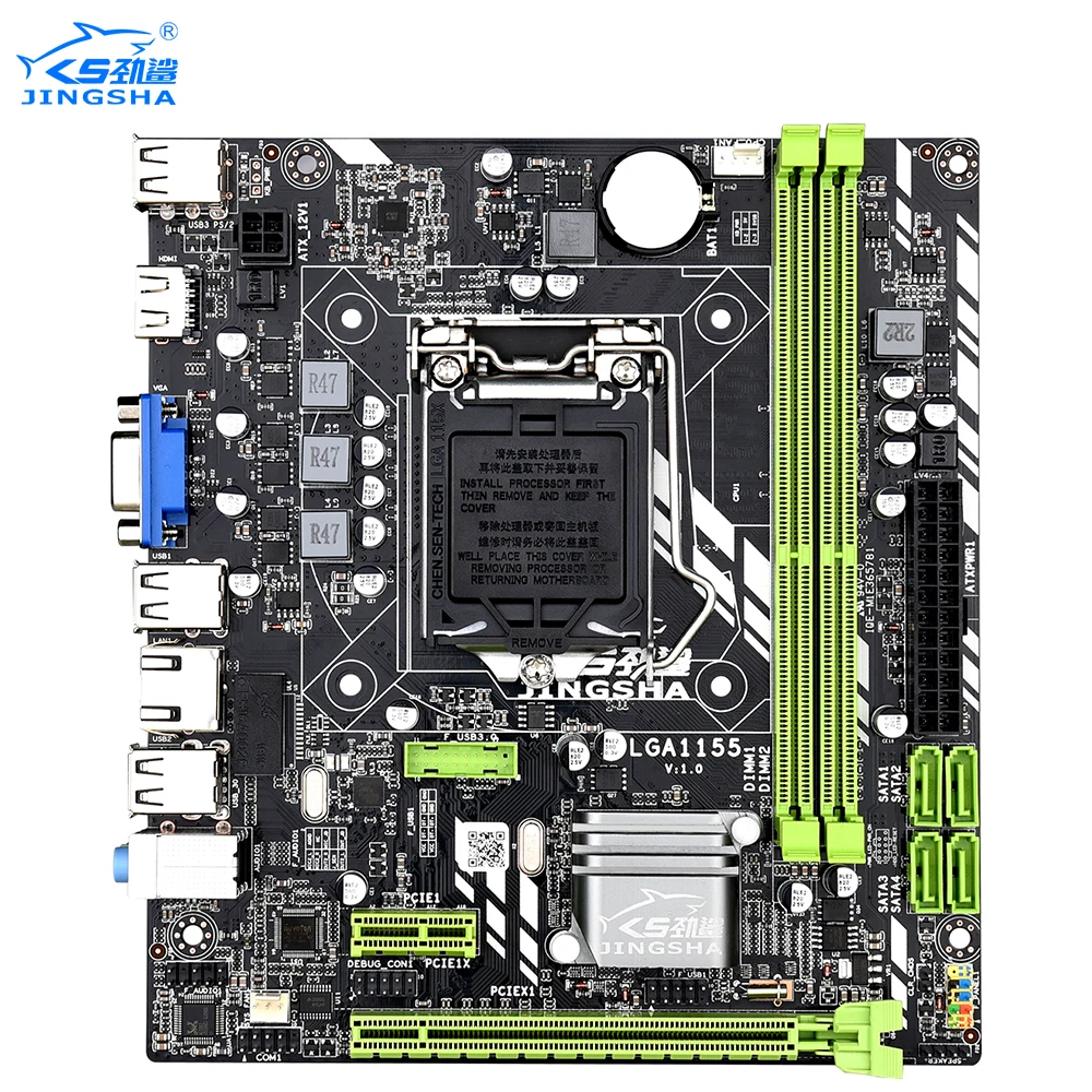 JINGSHA H61B LGA 1155 Intel H61 чипсет материнская плата SATA 2 Поддержка Intel core серии LGA 1155 процессор Настольный DDR3 1600 МГц Ram