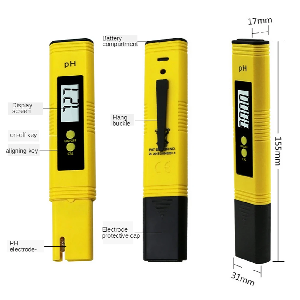 PH Meter Digital LCD Pen EC Tds Meter Water PH Pool Tester Aquarium Test Automatic Calibration Phmetro Water Quality Analyzer