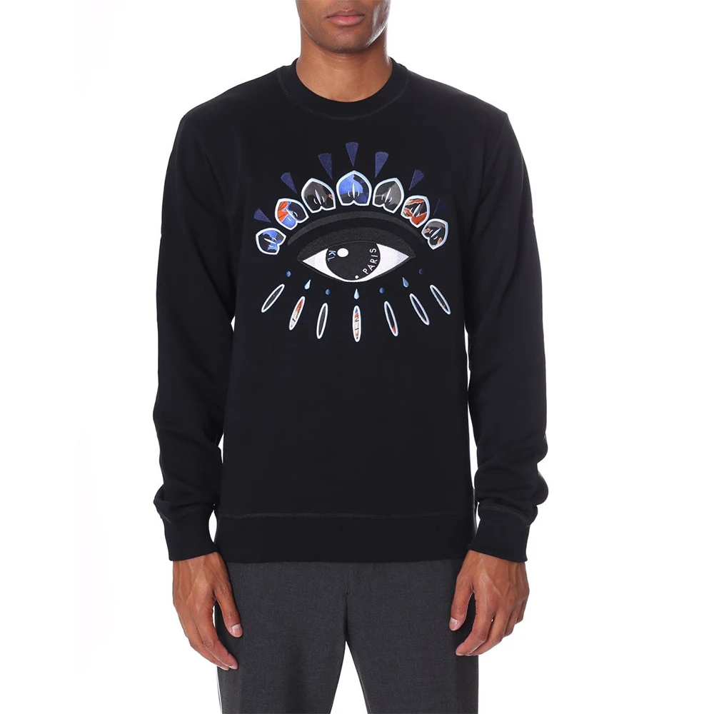 

Embroidery Tiger Eye 3D Print Sweatshirt Men Black Green Cotton Sweatshirts Sportswear Hoodie Pullovers Tracksuits Top XXL