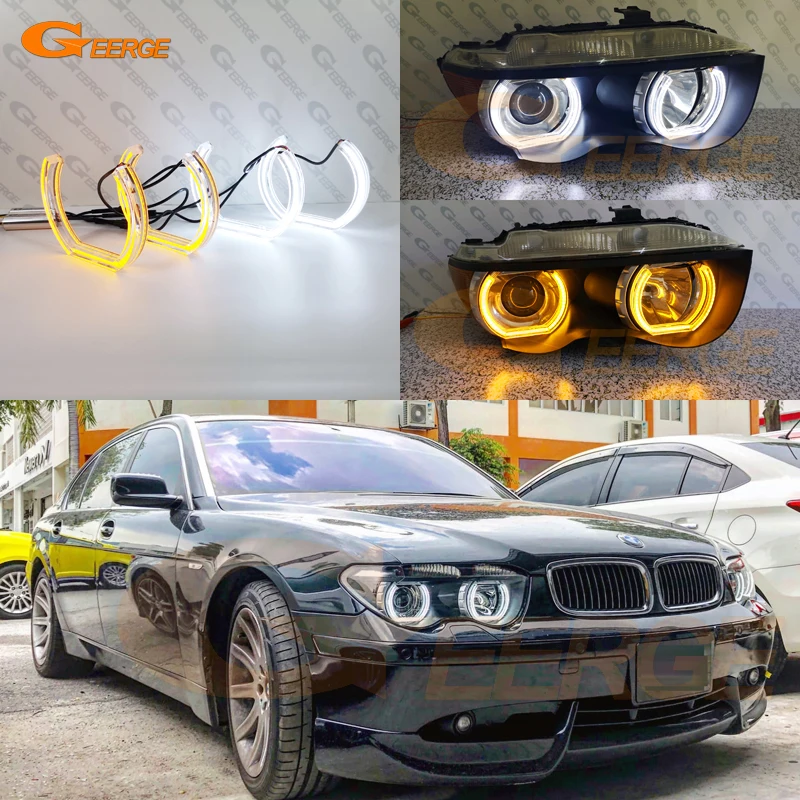 Отличный светодиодный светильник DTM Angel Eyes halo rings Дневной с поворотным сигналом