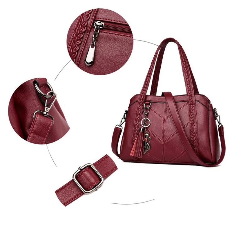  Luxury Handbags Women Bags Designer Tassel Weaven Genuine Leather Ladies Bag Large Capacity Shoulde - 33029416542