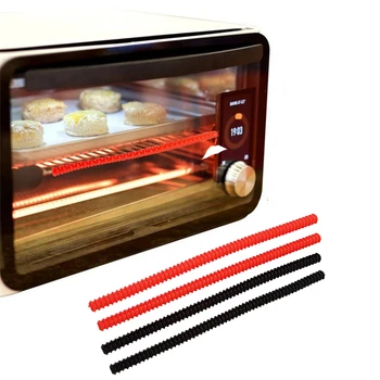 

2pcs/set silicone Oven Rack Guards Interlocking Silicone High Temperature Protection Oven Shelf Edge Guards Rack Shield