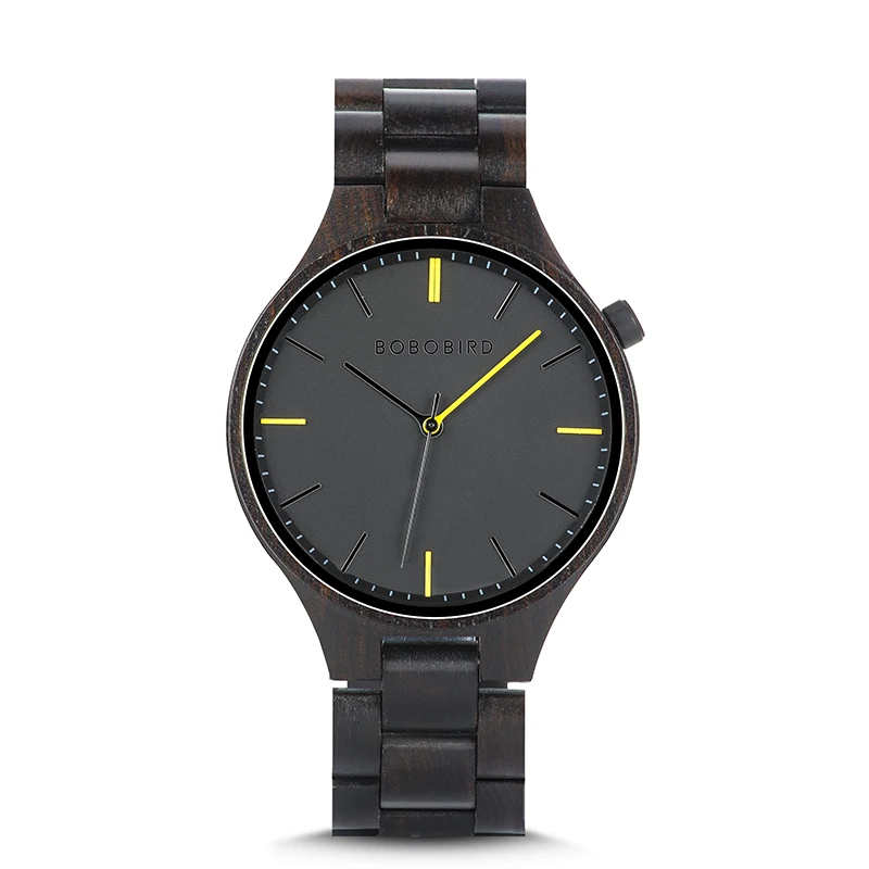 s27-1 Relogio Masculin BOBO BIRD деревянные часы для мужчин Топ люксовый бренд кварцевые часы Простой стиль деревянный ремешок часы для подарков - Цвет: s27-1