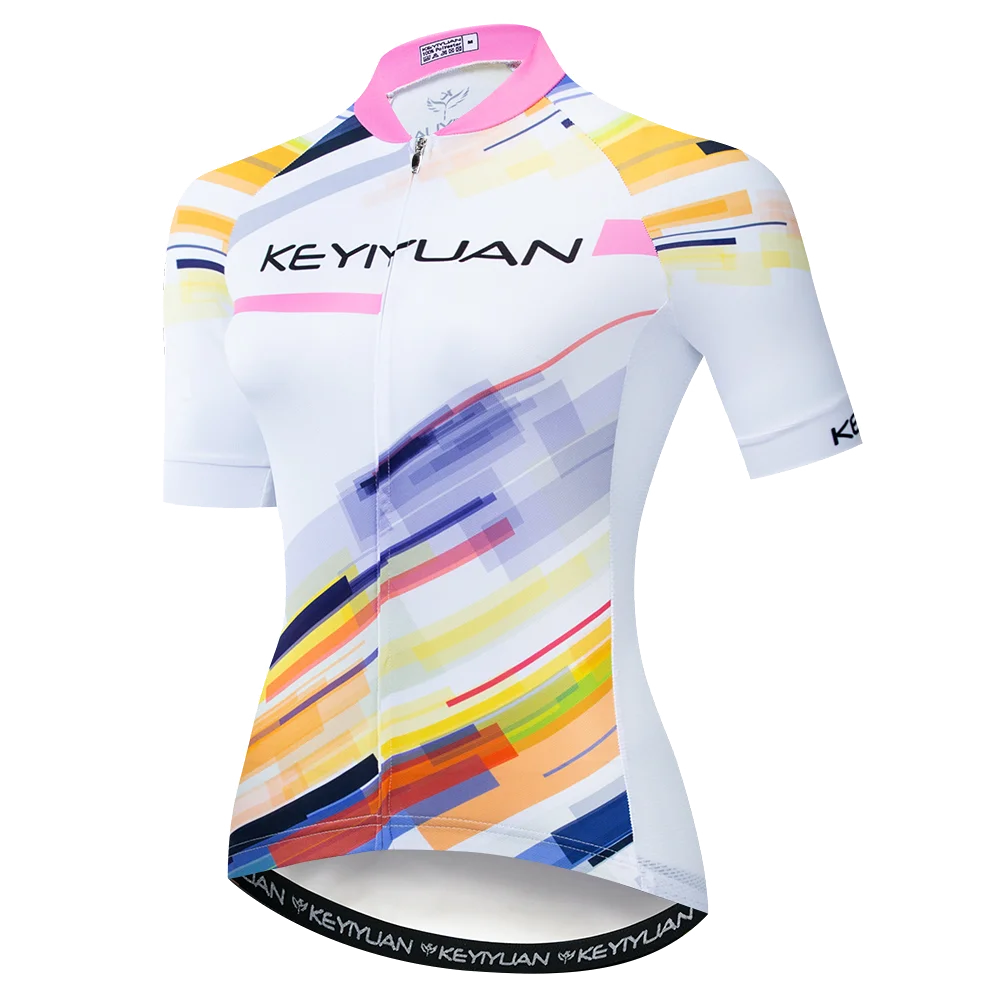 thumbnail image 1 of 2023 KEYIYUAN Camiseta de ciclismo divertida para mujer, camiseta de manga corta de verano para bicicleta de montaña, ropa para bicicleta, camiseta de carreras, maillot Velo, 1 of 5