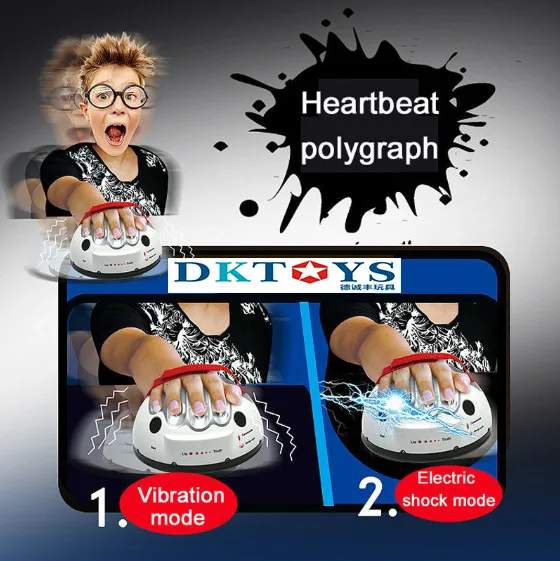Polygraph Test Tricky Fun Adult Kids Micro Electric Shock Lie Detector Game 