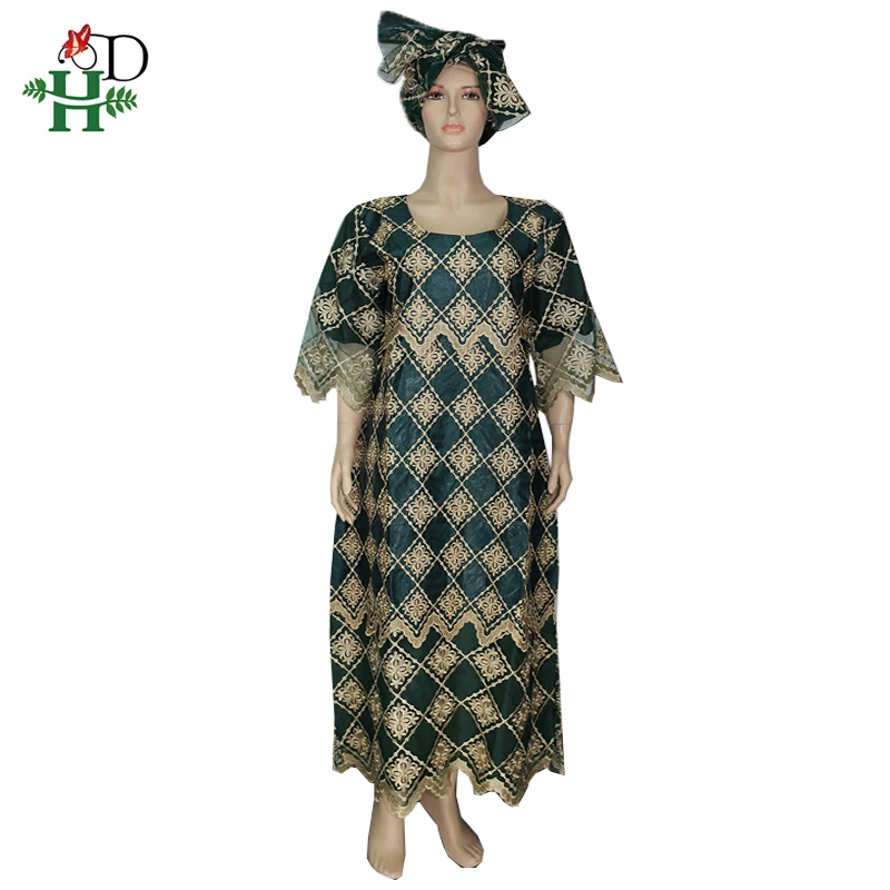 H& D африканские платья для женщин Новая африканская одежда платья больших размеров с бусинами традиционный стиль халат африканская длинная одежда