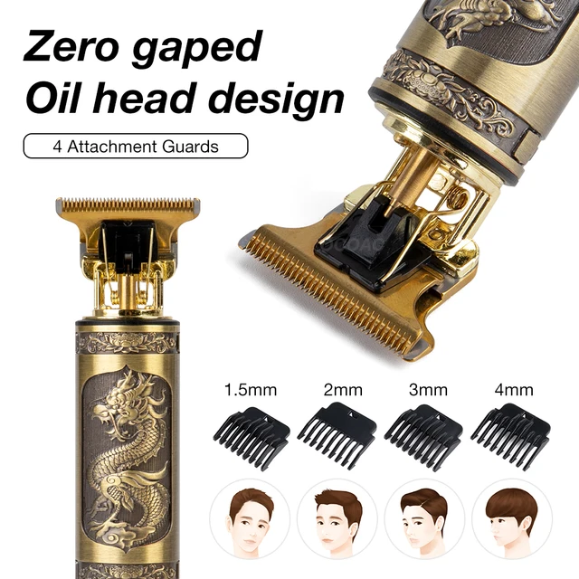 Hair Clipper T9 For Men Professional Barber Hair Cutting Machine Vintage Dragon Trimmer Electric Men s