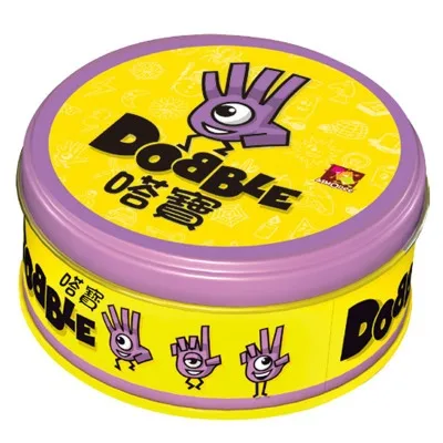 Заметьте это и dobble карточная игра настольная игра для Dobbles дети пятна карты он идет Кемпинг Металлическая жестяная коробка игрушки - Цвет: purple 1pc with box