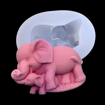 

3D Elephant Shape Silicone Molds Fondant Non Sticky DIY Chocolate Candy Soap Mold Cake Decorating Tools
