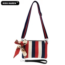 Стильных брезентовых браслетов, шикарные женские сумки через плечо с шарфом Twilly, женская сумка-мессенджер, модный кошелек, 5 шт./лот