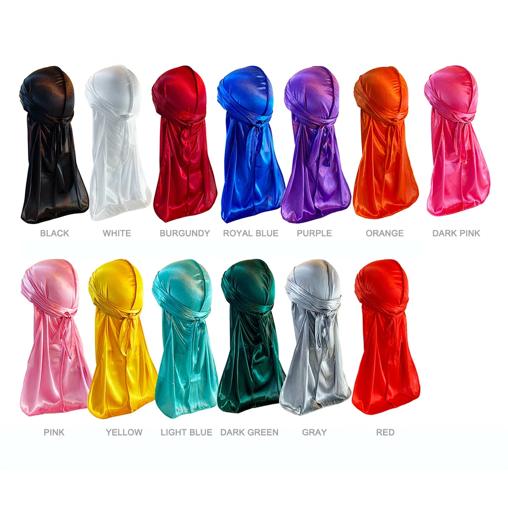 Léto chladící luxusní sliky durag unisex longtail hiphap móda hlava balit