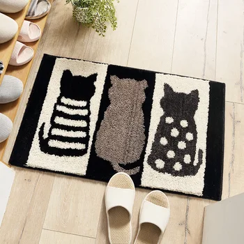 

Microfiber Cartoon Absorbent Bath Mat Into The Home Household Bedroom Floor Mat Absorbent Foot Mat Non-slip Bathroom Door Mat